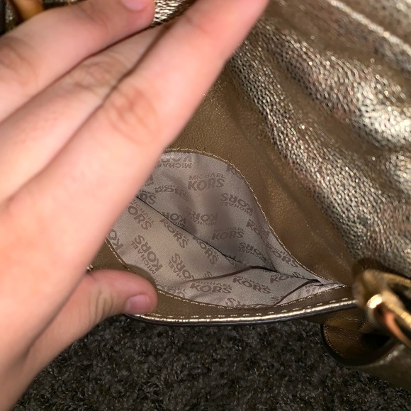 Michael Kors Gold Leather Purse - Picture 5 of 7